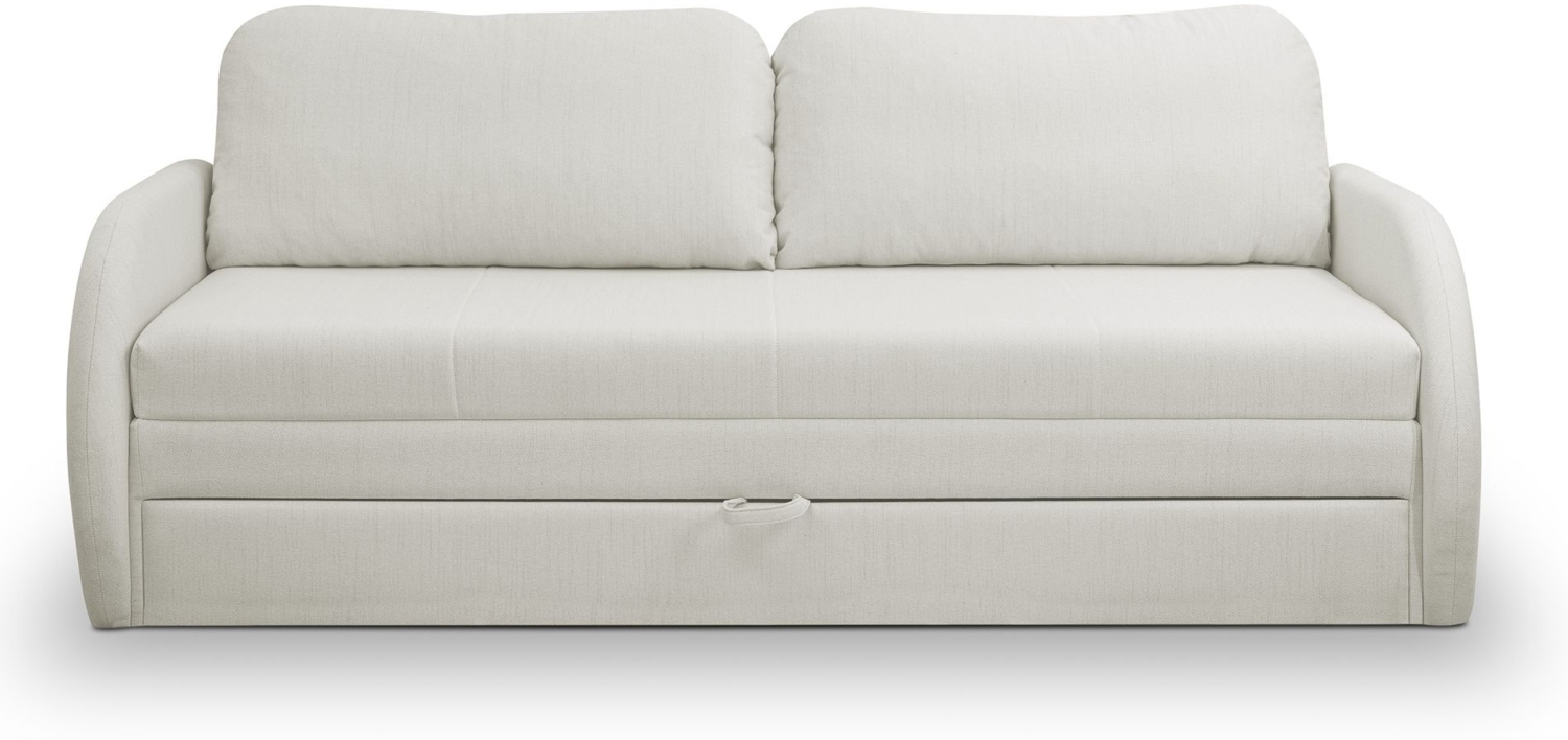 Selsey 'Diego' 3-Sitzer-Sofa mit Schlaffunktion und Bettkasten, creme, ca. 90 x 221 x 91 cm Bild 1