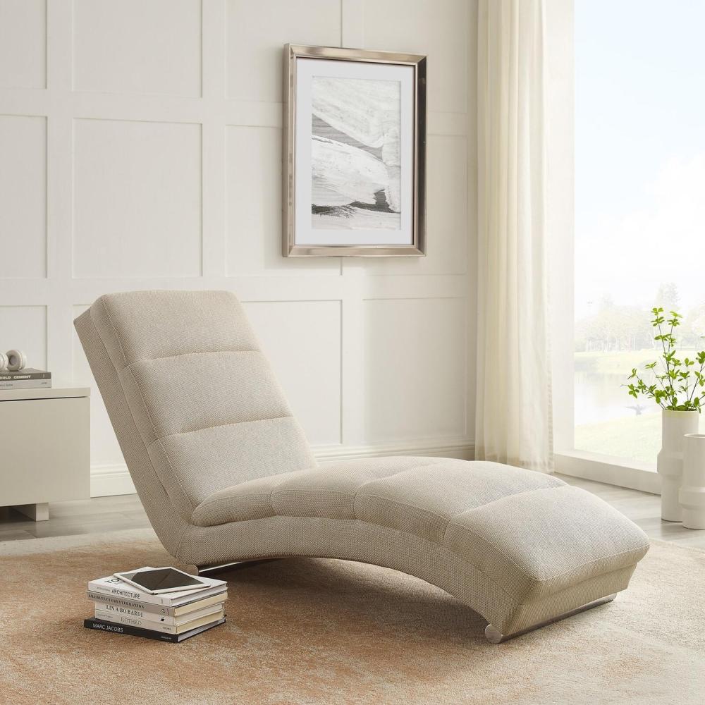 Chaiselongue in Beige Bild 1