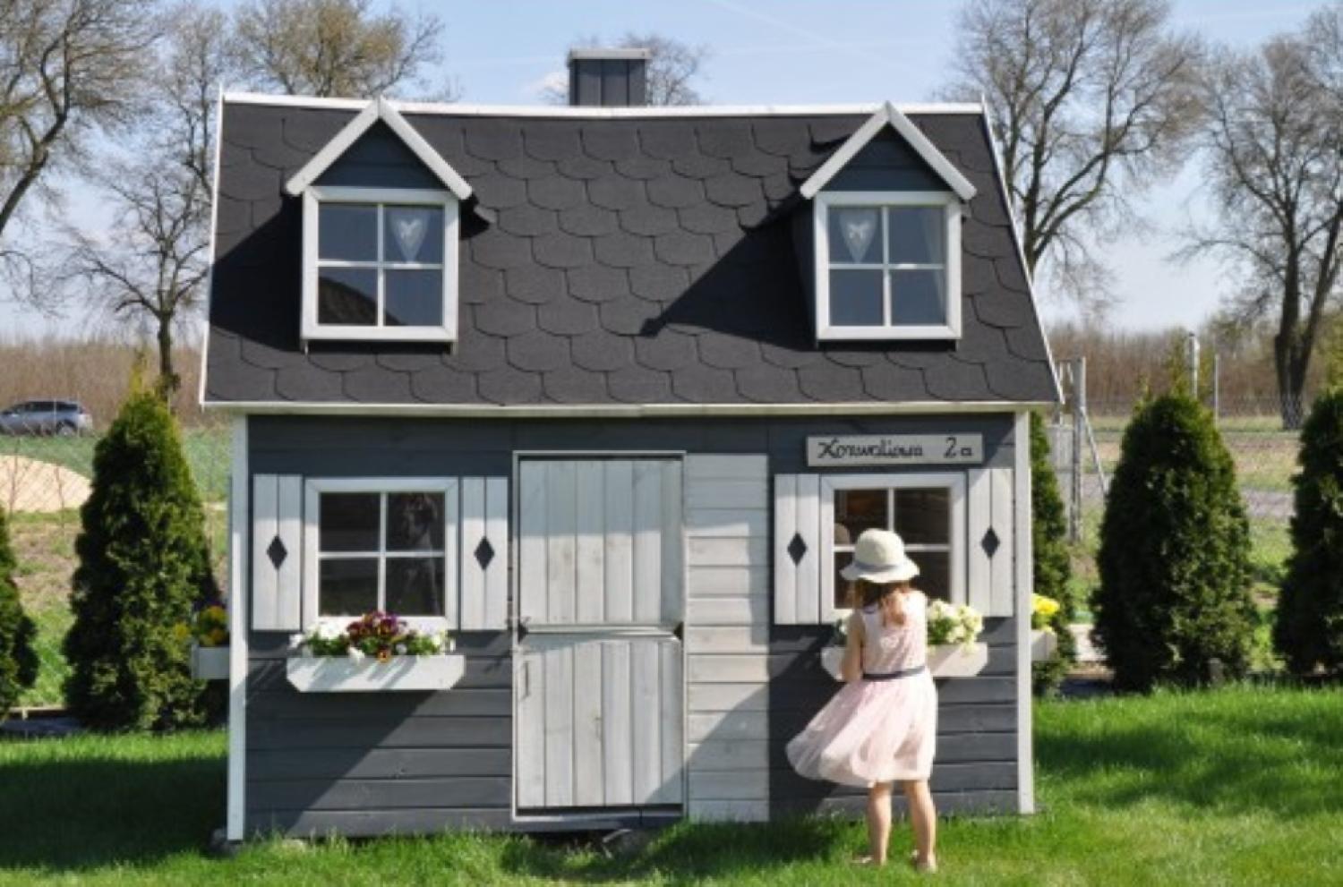Kinderspielhaus Spielhaus Holz-Gartenhaus Spielhütte Kinder - (3995) Bild 1