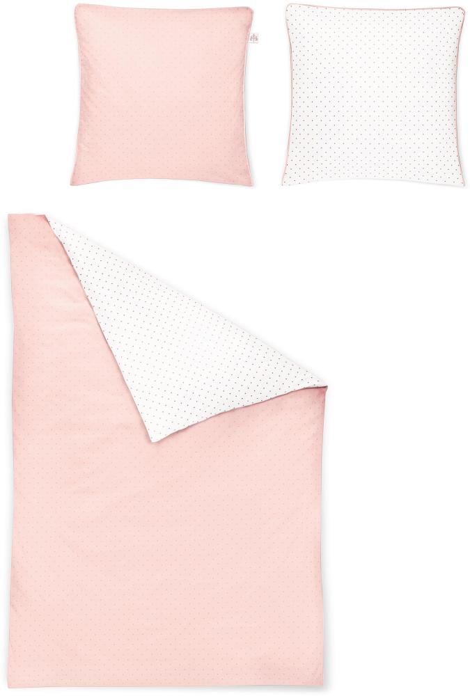 Irisette Mako-Satin Bettwäsche Set uni Varia 8730 rose 155 x 220 cm + 1 x Kissenbezug 80 x 80 cm Bild 1