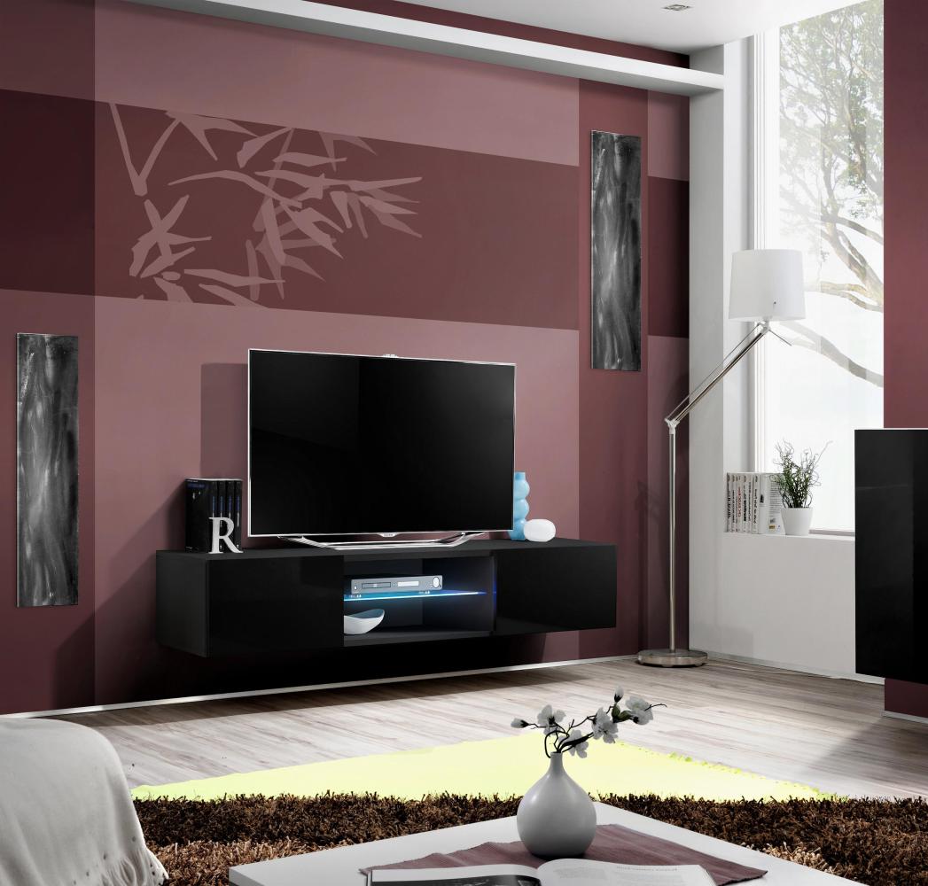 99rooms FLI T33 Lowboard 30x160x40 Schwarz Bild 1