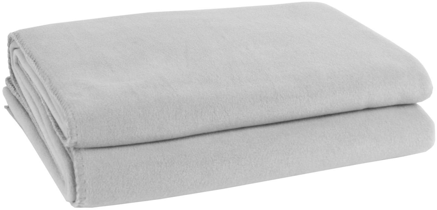 Zoeppritz Soft-Fleece light grey mel. 160x200 103291-920 Bild 1