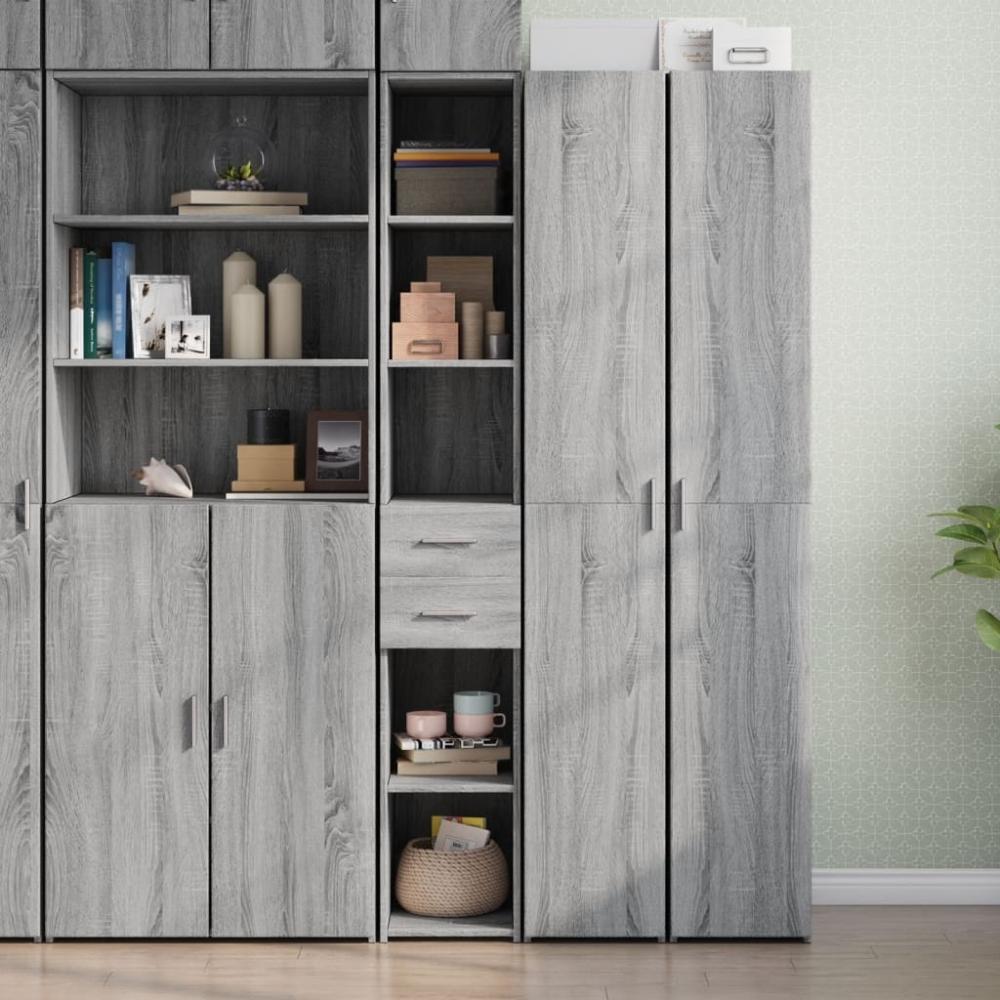 vidaXL Highboard Grau Sonoma 30x42,5x185 cm Holzwerkstoff 846241 Bild 1