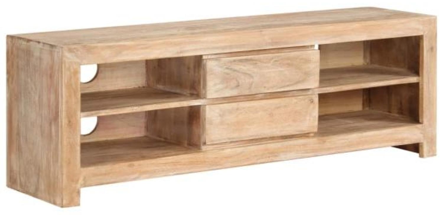 vidaXL TV-Schrank Akazienholz Massiv 120 x 30 x 40 cm Hellbraun Bild 1