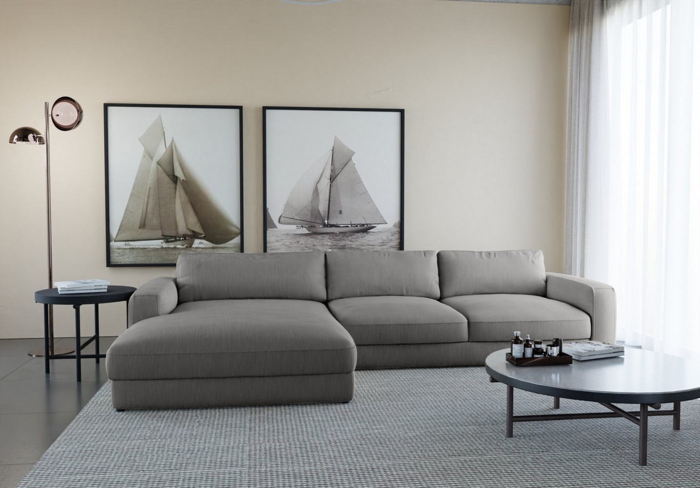 Places of Style Ecksofa Bloomfield, L-Form, extra tiefe Sitzfläche, wahlweise mit Sitztiefenverstellung Bild 1