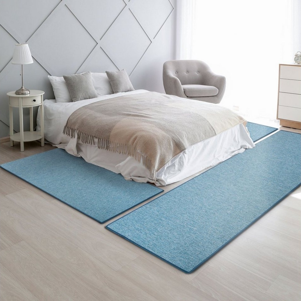 Karat Bettumrandung Haifa, verschiedene Farben, Bettvorleger ideal für das Schlafzimmer, Höhe 3.5 mm, (3-tlg), in Sisal-Optik Bild 1