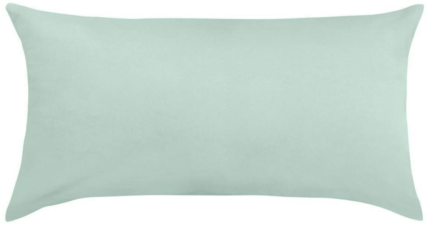 Traumschlaf Uni Mako-Satin Kissenbezüge|40x80 cm| rauchgrünTraumschlaf Uni Mako-Satin Kissenbezüge Bild 1