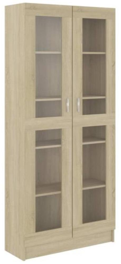 vidaXL Vitrinenschrank Sonoma-Eiche 82,5x30,5x185,5 cm Holzwerkstoff 802771 Bild 1