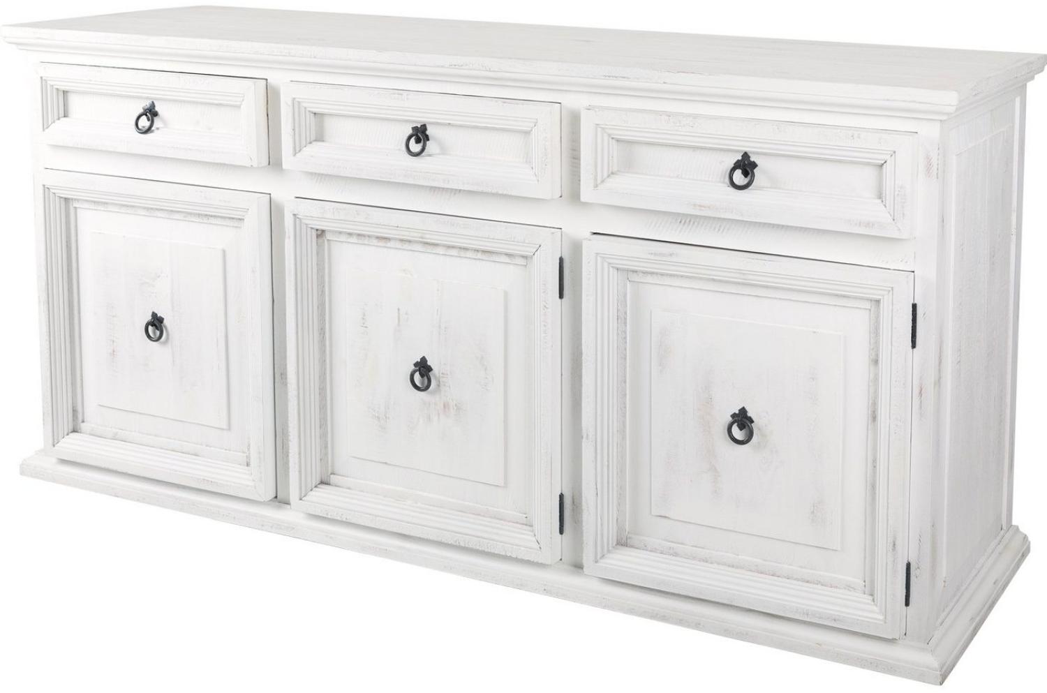 1a Direktimport Sideboard Kommode Sidebord Mexico Weiß Antik - Pinie Massivholz - Shabby Chic Bild 1