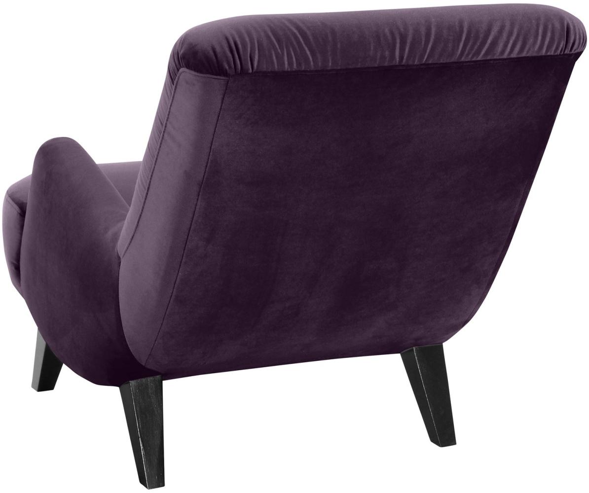 Brandford Sessel Samtvelours Purple Buche Schwarz lackiert Bild 1