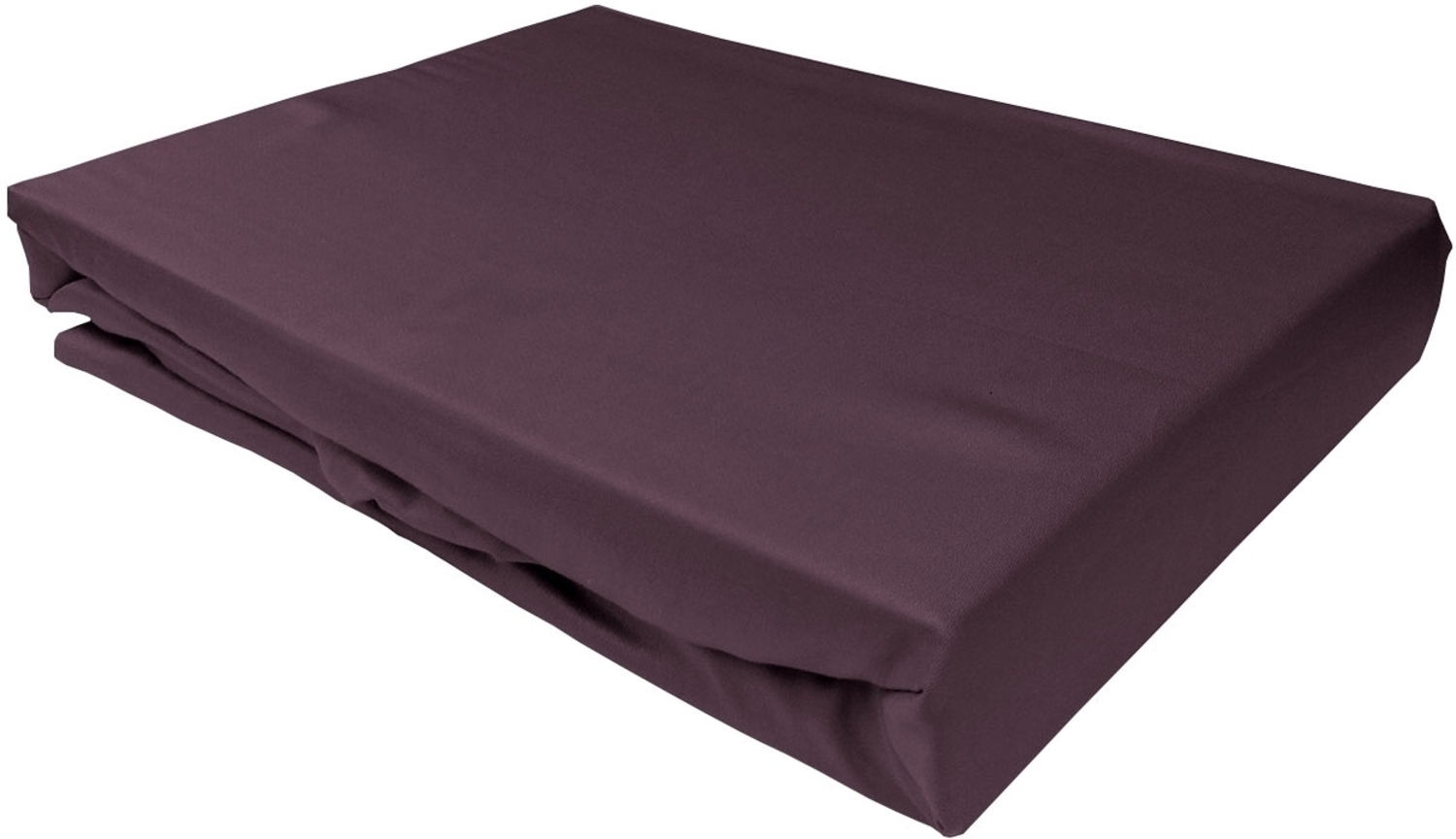 Bettwaesche-mit-Stil Mako-Satin Spannbettlaken brombeer 180x200cm Höhe 31-40cm Bild 1