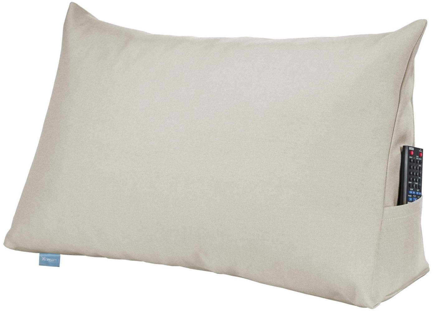 XDREAM Rückenkissen ergonomisches Keilkissen für Bett und Sofa, 1-tlg, als Kopfkissen oder Venenkissen verwendbar, mit praktischem Seitenfach Bild 1