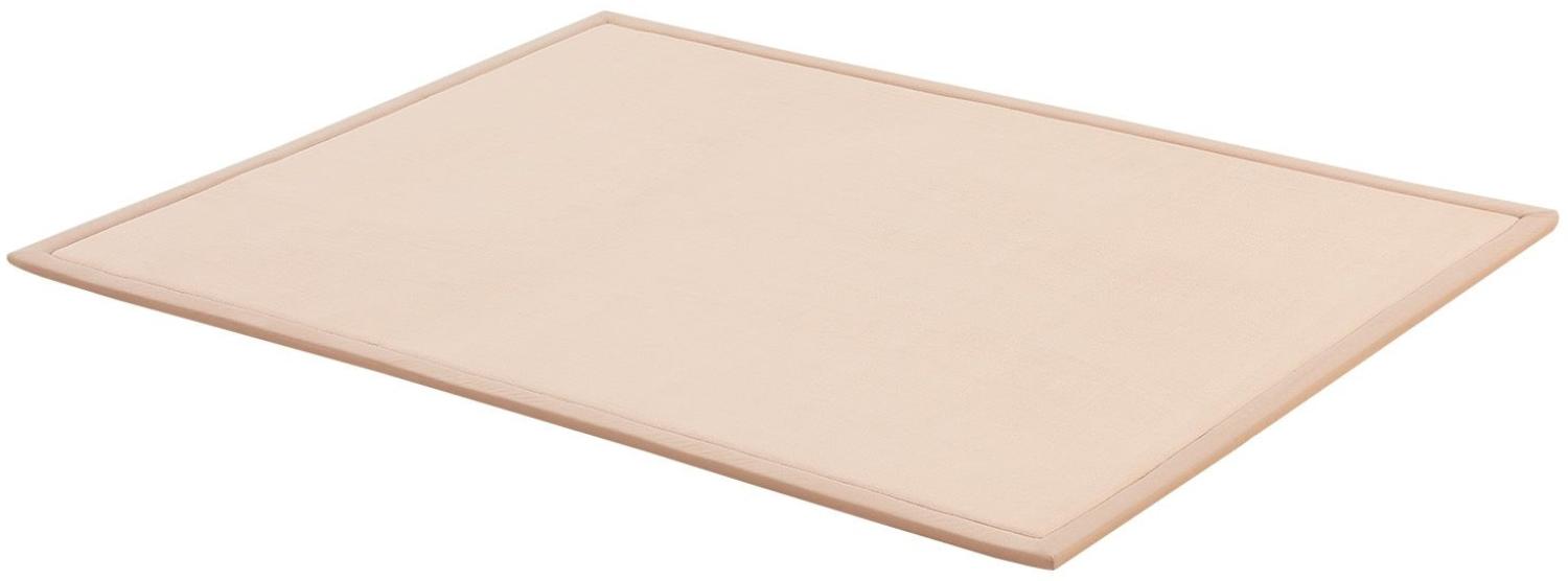 Juskys Krabbelmatte Spielmatte Krabbeldecke 180x120 cm Samtmatte Teppich für Kind, Baby, Yoga - rutschfest, weich Kinderteppich Spielteppich in Beige Bild 1