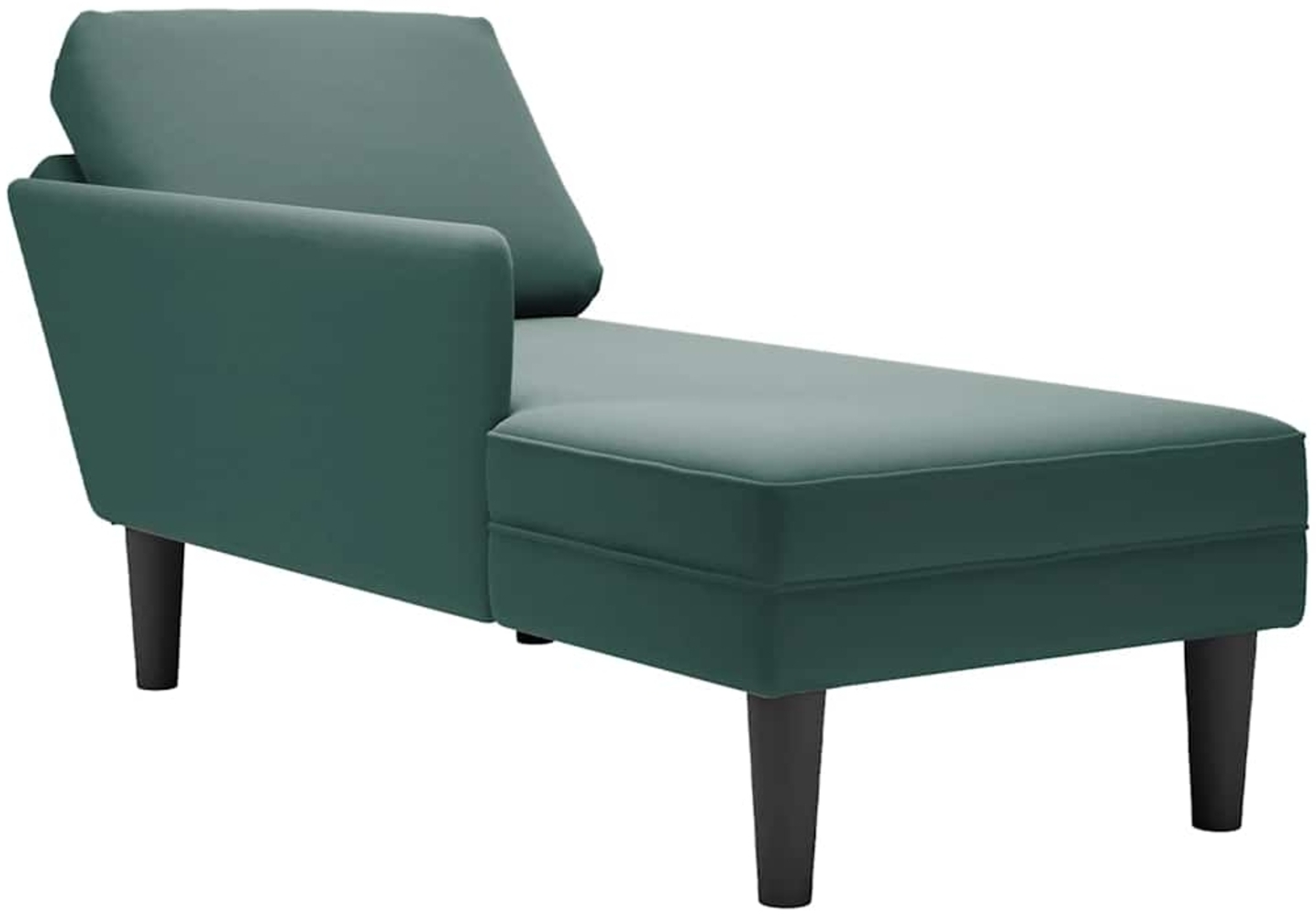 vidaXL Chaiselongue mit Kissen und Rechter Armlehne Dunkelgrün Samt 4009809 Bild 1