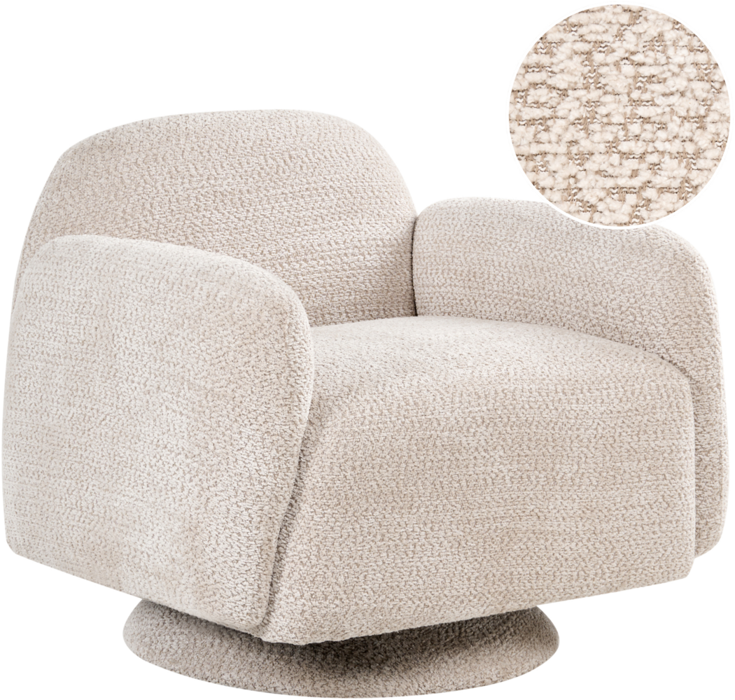 Drehsessel AAPUA Stoff Beige Bild 1