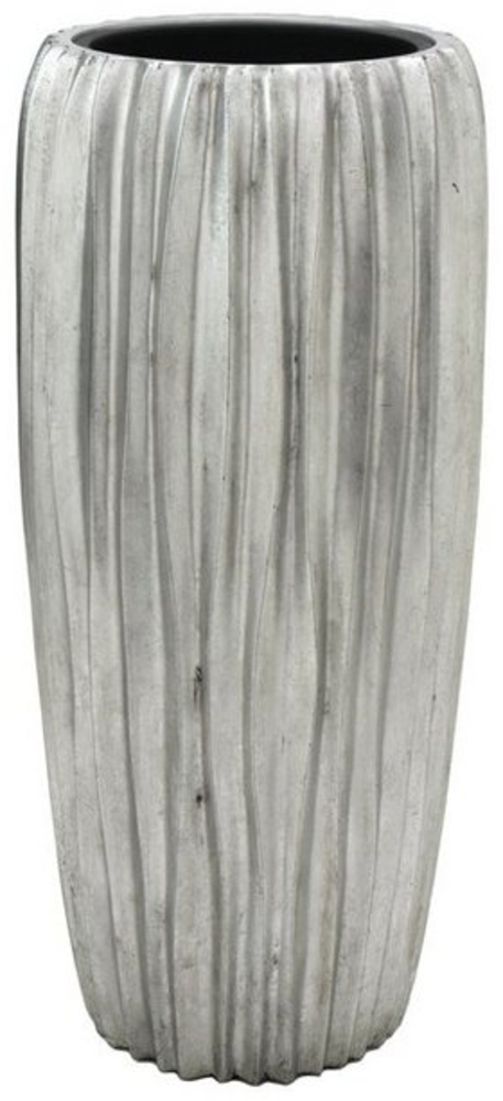 Flingora Bodenvase Minga, mit Einsatz - Fiberglas - Indoor - Silber - Höhe 75 cm Bild 1