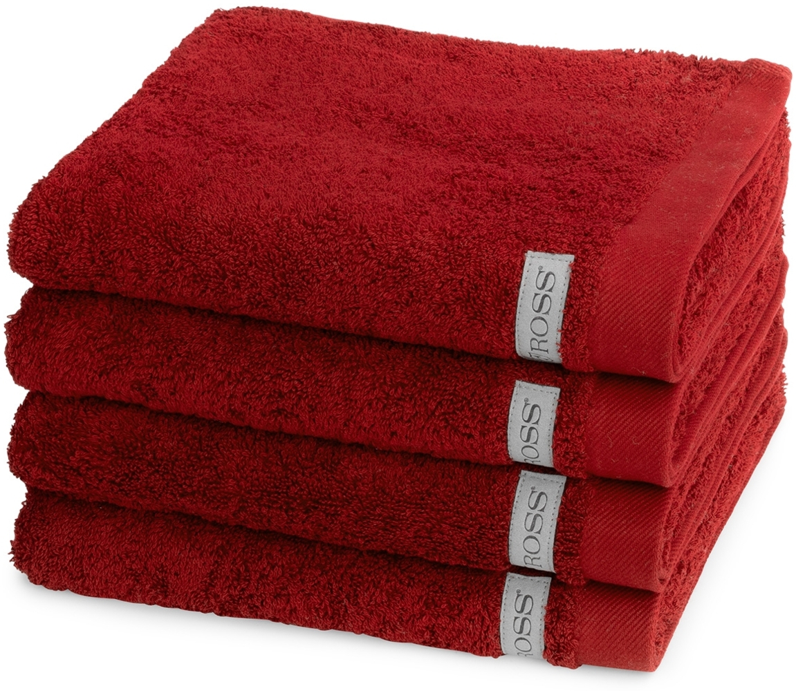 Ross Sinfonie 4 tlg. Frottier-Set - 4 X Handtuch (50 X 100cm) - 500 g/m2 - Kirsche Bild 1