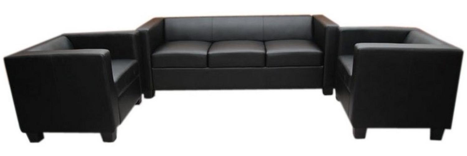 MCW Wohnlandschaft Lille-3-1-1-L, Set, Bequeme Sitzpolsterung, bestehend aus einem 3er Sofa und 2x Sessel, Kunststofffüße Bild 1