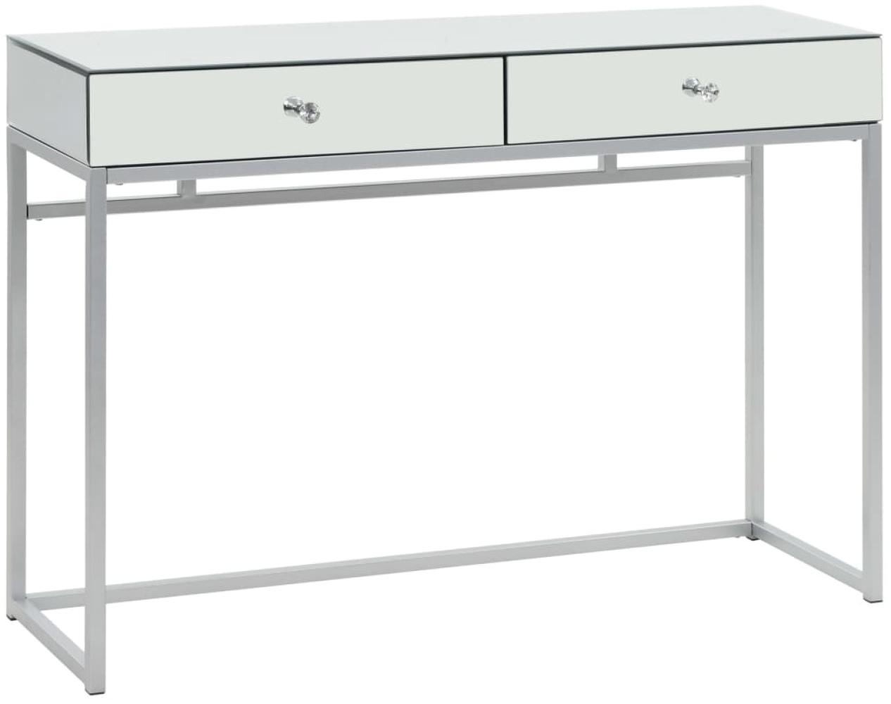 Verspiegelter Konsolentisch aus Stahl und Glas 107 x 33 x 77 cm Bild 1