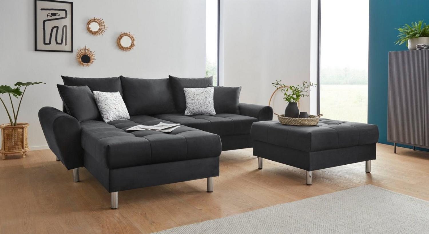 COLLECTION AB Ecksofa Rada L-Form, inklusive Hocker, Bettfunktion und Federkern Bild 1