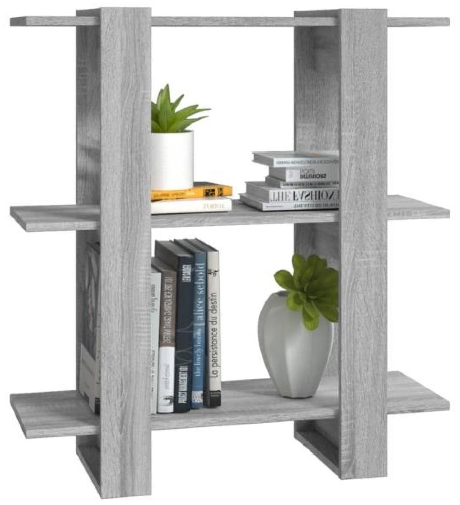 vidaXL Bücherregal/Raumteiler Grau Sonoma 80x30x87 cm 813579 Bild 1