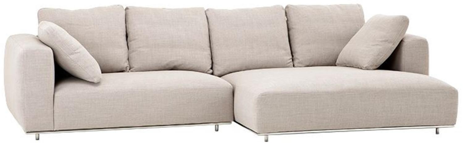 Casa Padrino Luxus Sofa Sandfarbig - Designer Ecksofa Bild 1