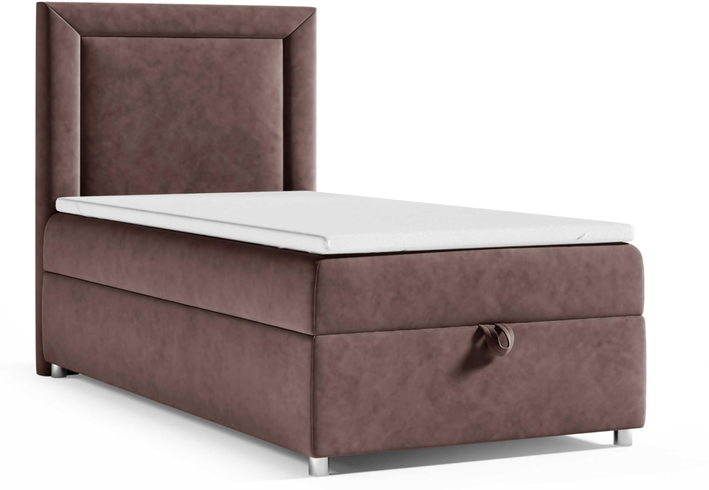 Best for Home Boxspringbett K3 SINGLE mit Bettkasten mit Lieferung, Aufbau & Entsorgung (Braun 70x200) Bild 1