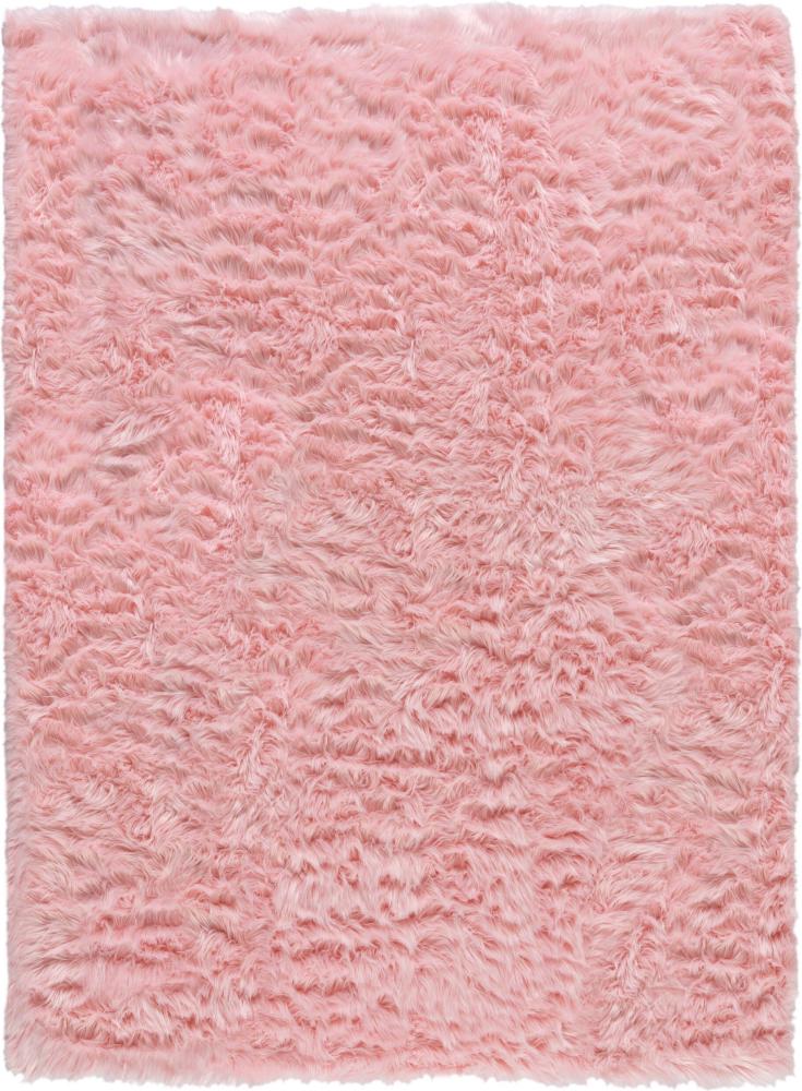 Kadima Design "Lune" Luxus Shaggy-Teppich in Schaffell-Optik - Farbe: Rosa, 80x150 cm Bild 1