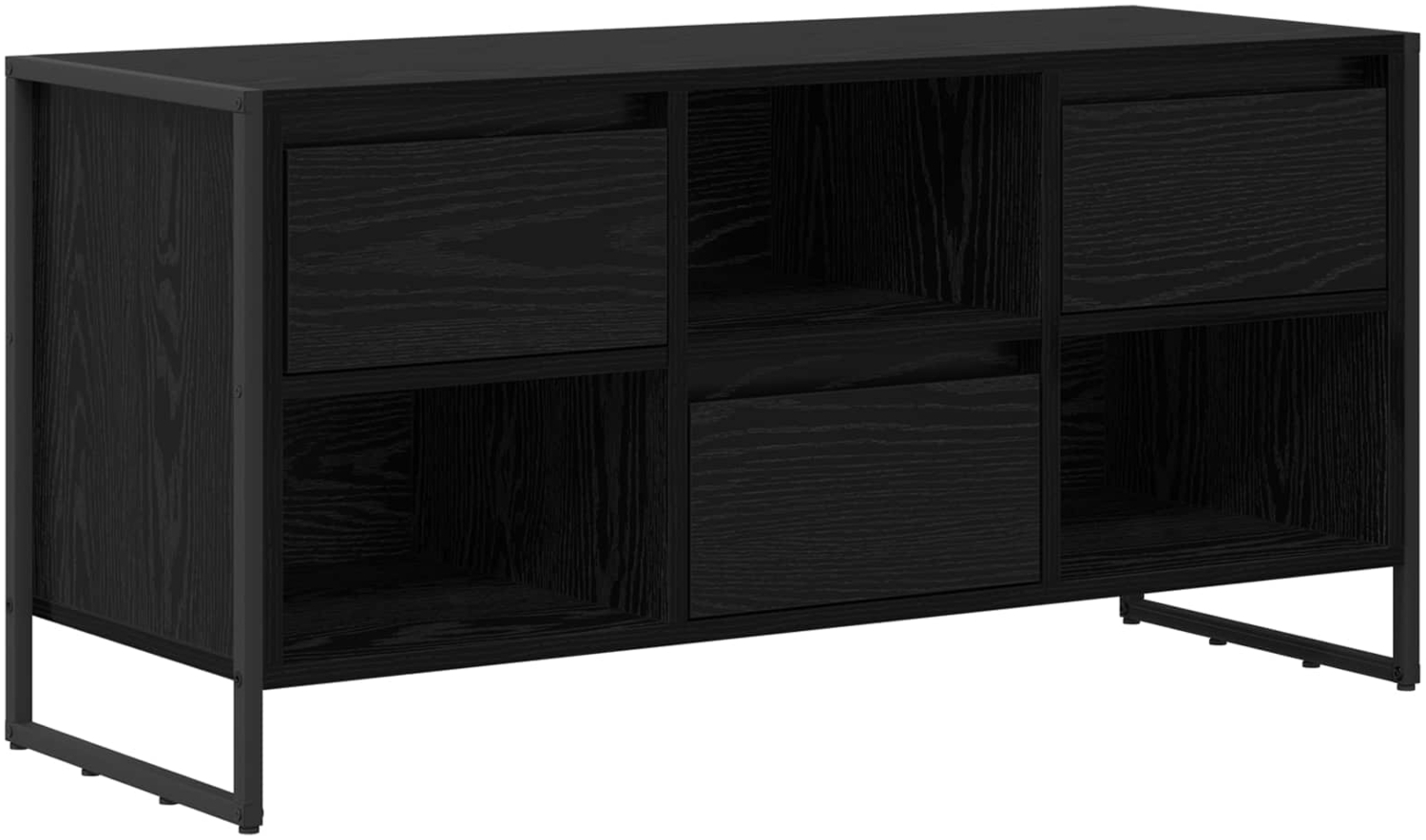vidaXL TV-Schränk Schwarz Eichen-Optik 100 x 36 x 49,5 cm 886504 Bild 1