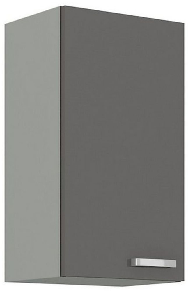 Küchen Hängeschrank 45 Hochglanz Grau Küchenzeile Küchenblock Küche Grey Bianca Bild 1