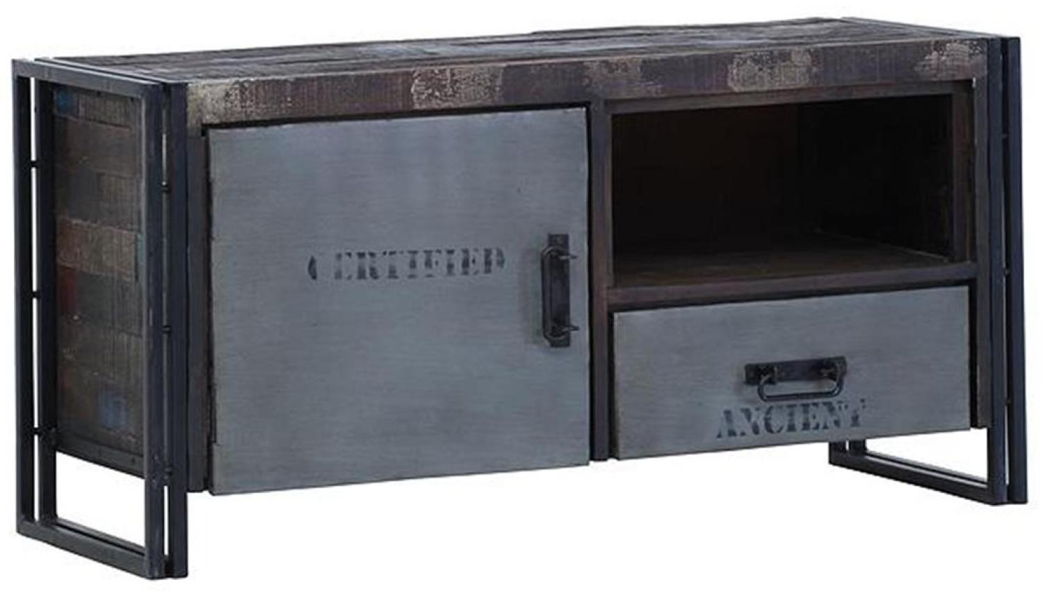 TV-Board TITAN 7391 Metall antik lackiert Mango Massivholz Bild 1