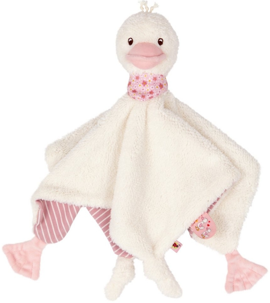 COPPENRATH DIE SPIEGELBURG Schmusetuch Schnuffeltuch Gans, rosa - BabyGlück, (Set, 1-tlg, 1), mit Fingerpuppe Bild 1