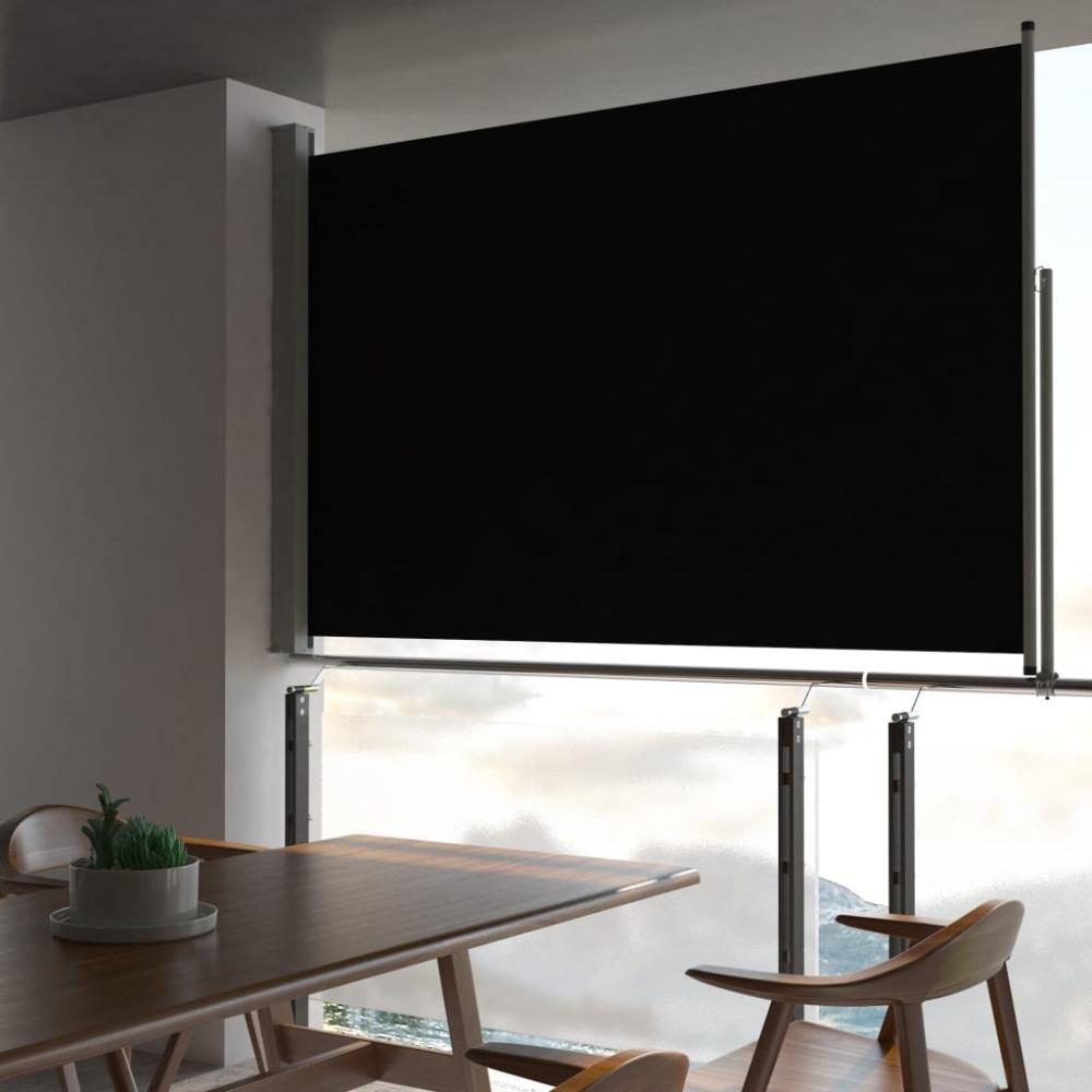 vidaXL Ausziehbare Seitenmarkise 160x300 cm Schwarz 45193 Bild 1