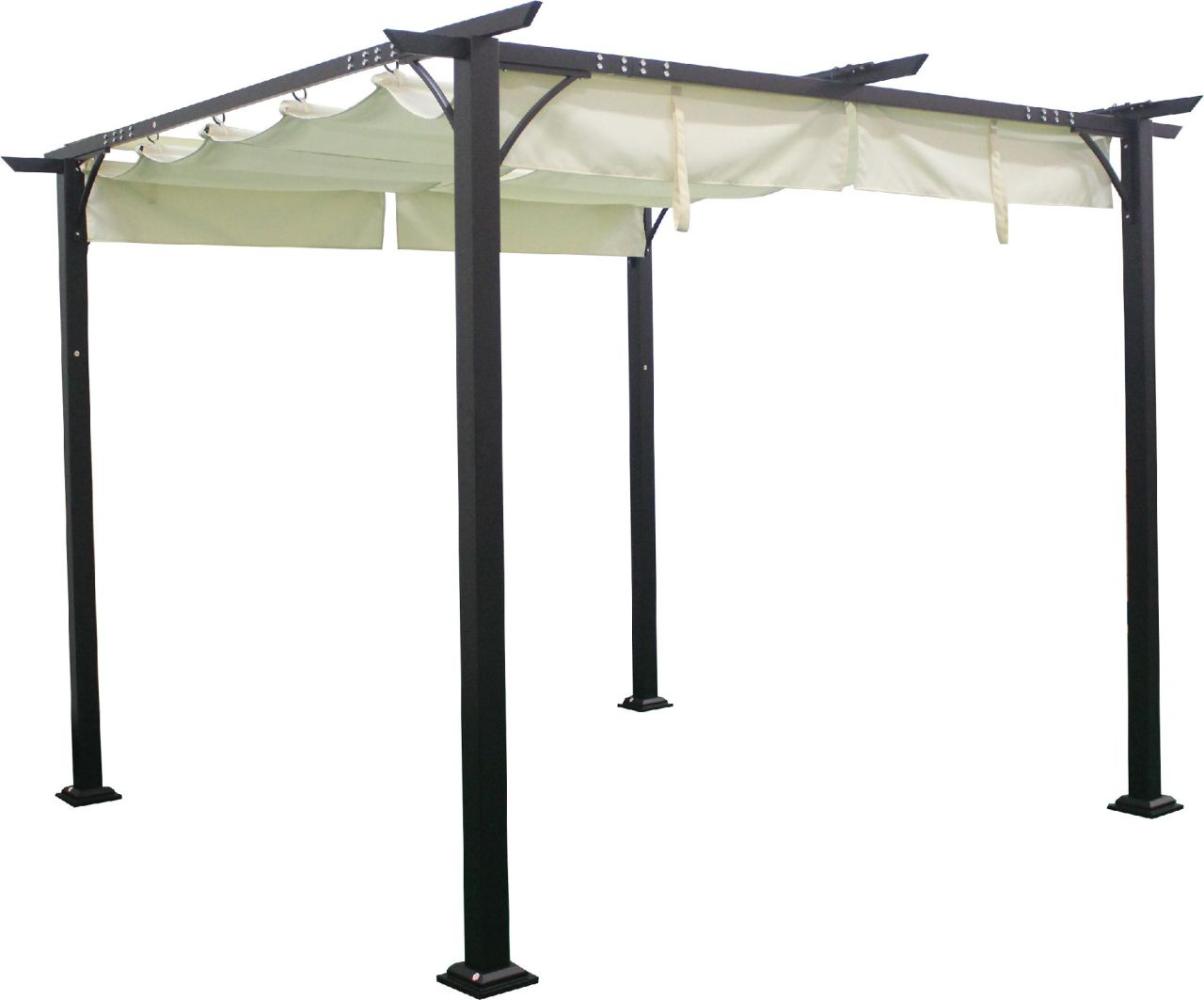 Primaster Raffpavillon 300 x 300 cm Kairo Beige Pavillon Gartenpavillon Bild 1