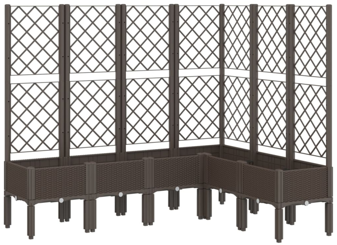vidaXL Pflanzkübel mit Rankgitter Braun 160x120x142 cm PP 367940 Bild 1
