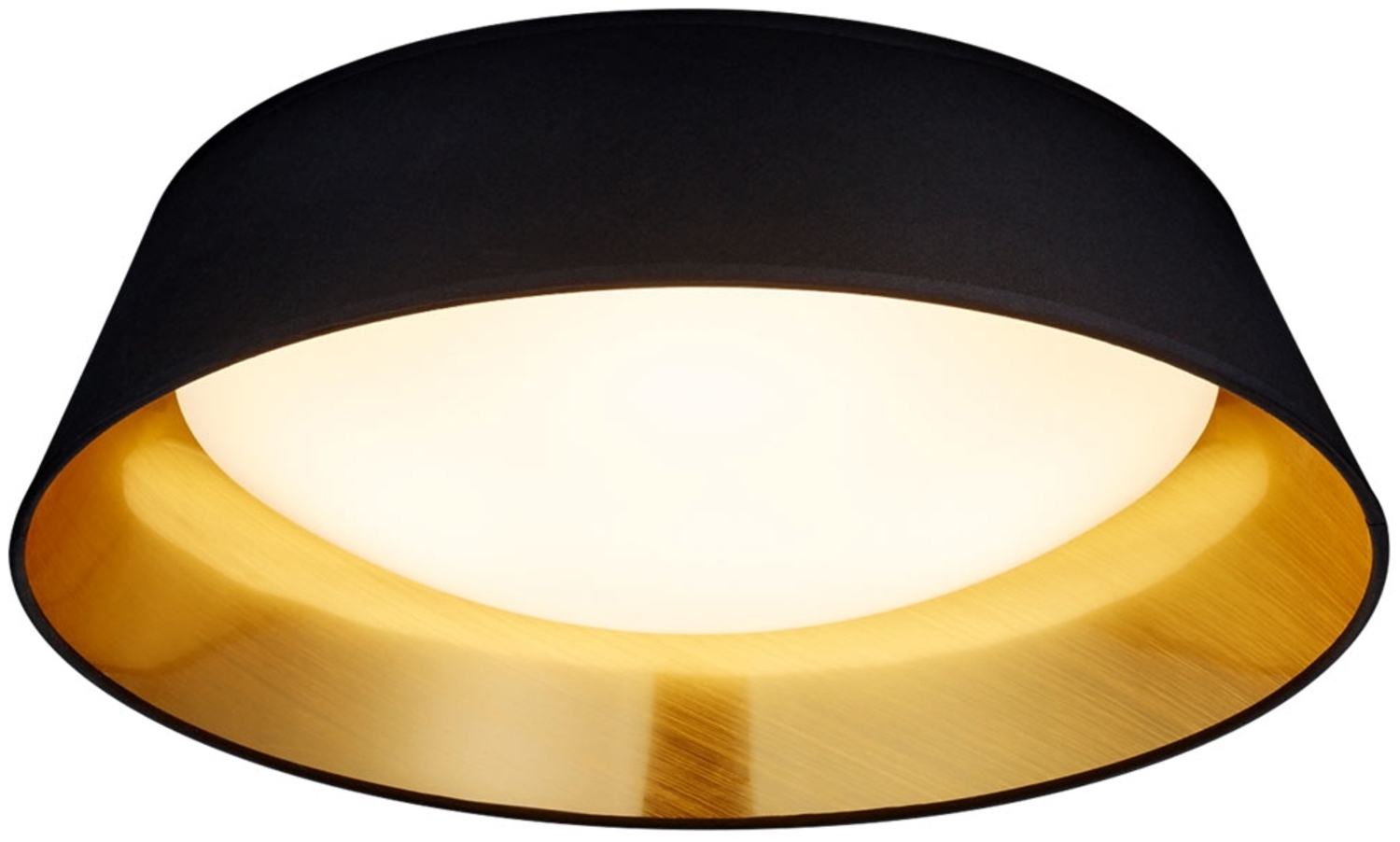 LED Deckenleuchte, schwarz gold, Textil, 45 cm, PONTS Bild 1