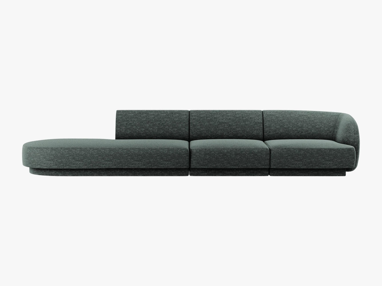 Micadoni Sofa Miley 4-Sitzer Links Chenille Haga Petrol Bild 1