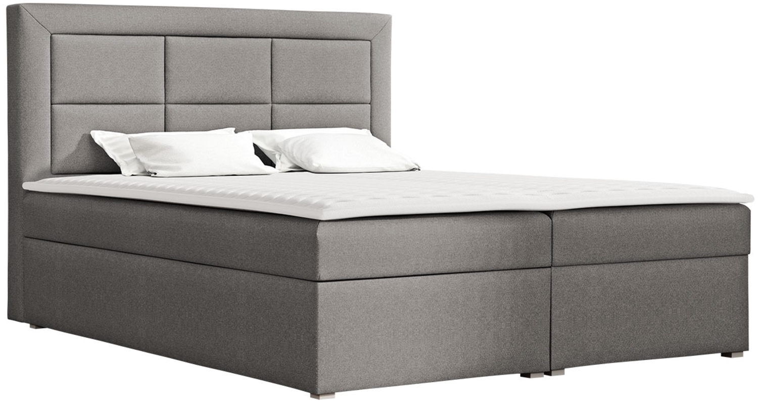 Boxspringbett Classic Box, Grau, 140x200 cm Bild 1