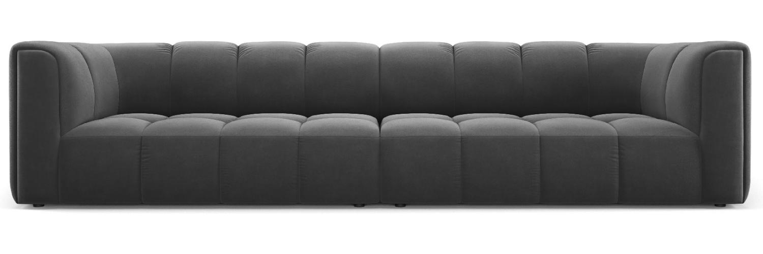 Micadoni Modulares Sofa Serena 4-Sitzer Samtstoff Grau Bild 1