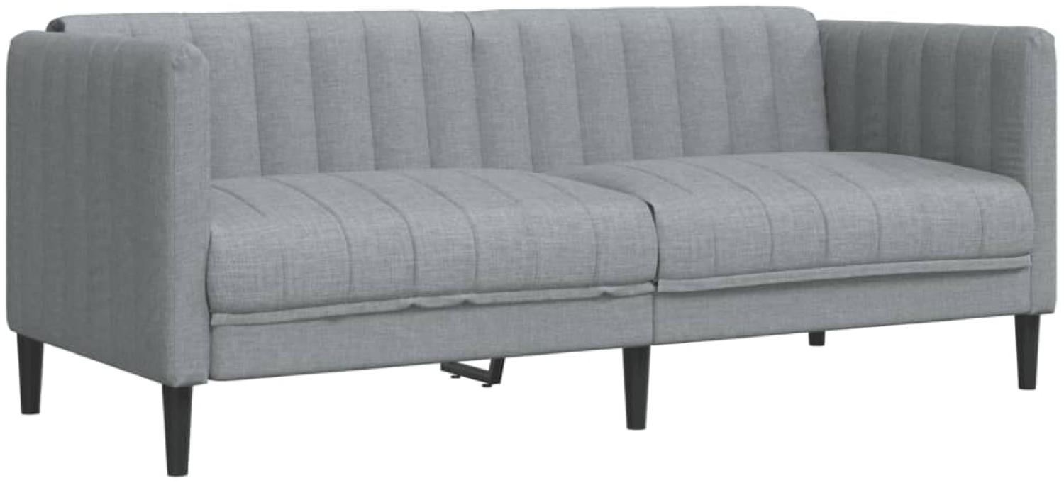 vidaXL Sofa 2-Sitzer Hellgrau Stoff 372604 Bild 1