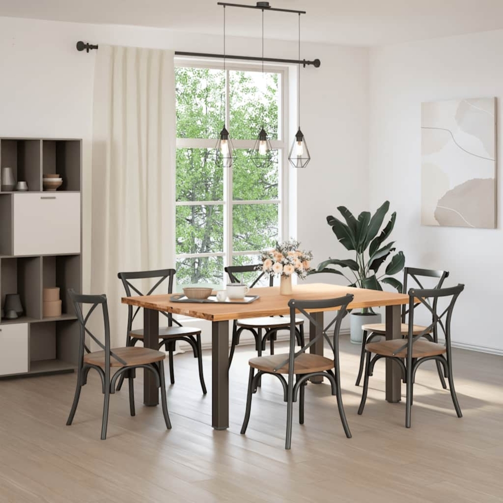 vidaXL Esstisch Hellbraun 180x120x74 cm Massivholz Eiche Rechteckig 3304916 Bild 1