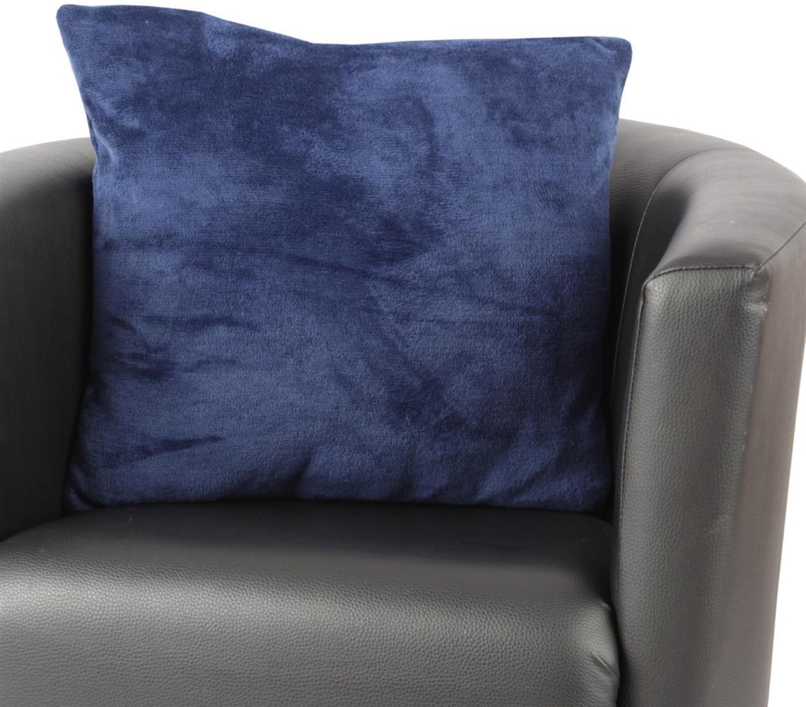 Kissenhülle Kuschel "Celina", in der Größe "45 x 45cm" - Blau - Kissenbezug mit Reißverschluss Bild 1