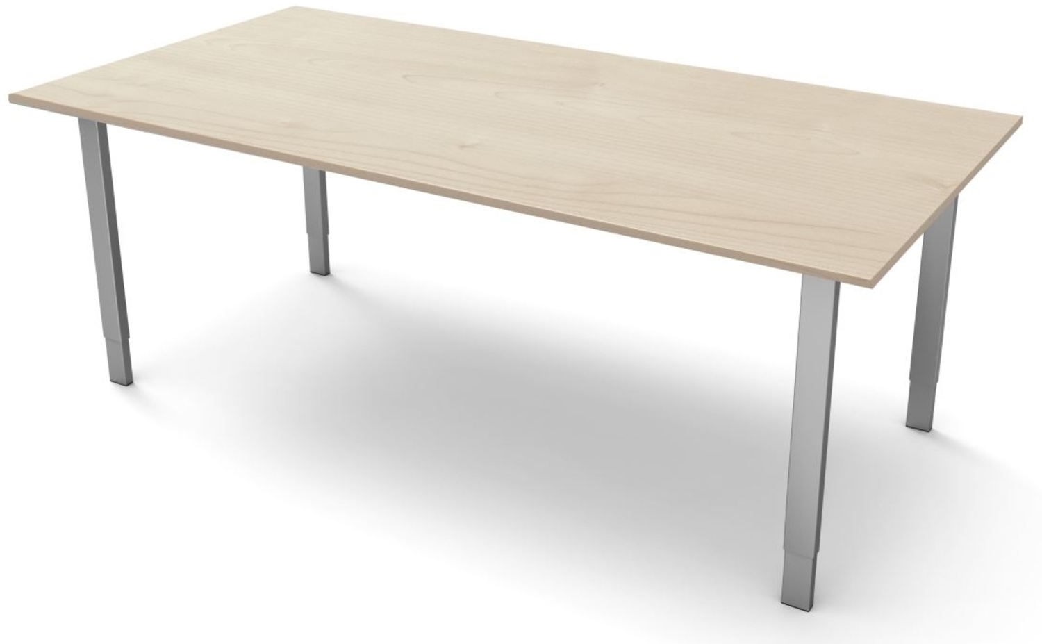 Kerkmann Schreibtisch 4137 Form 5 XL 200x100x68-82 cm Vierfuß-Gestell höhenverstellbar Ahorn Bild 1