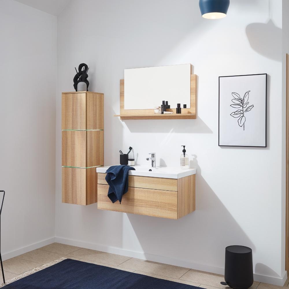 HOME DELUXE Badmöbel-Set 'WANGEROOGE BIG - L' mit LED-Beleuchtung, Holz Bild 1