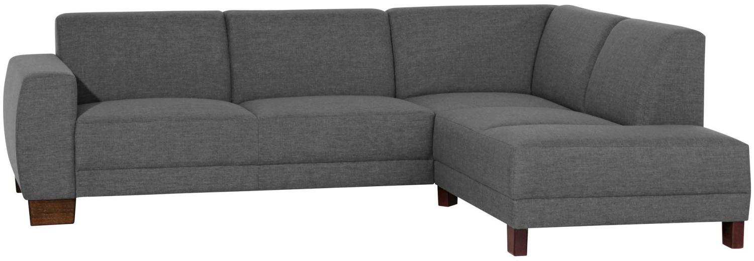 Ecksofa mit Ottomane links Katy Bezug Flachgewebe (Leinenoptik) Buche nussbaum dunkel / anthrazit 22986 Bild 1