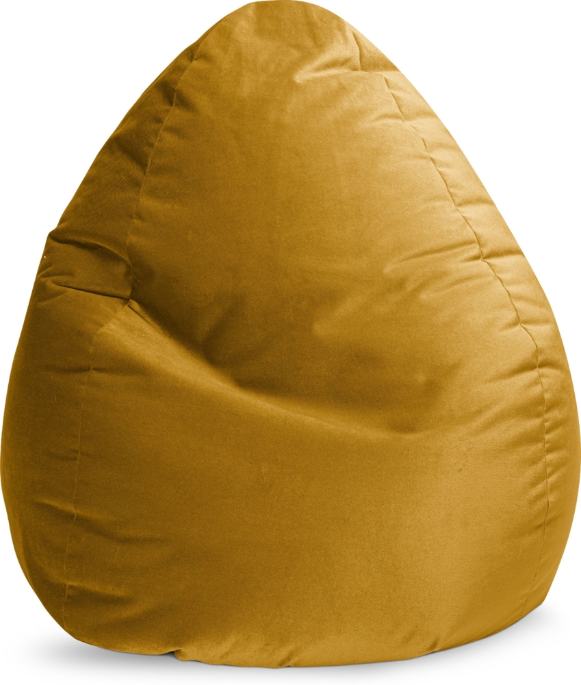 Sitting Point Sitzsack Marla XXL Samt senf Bild 1