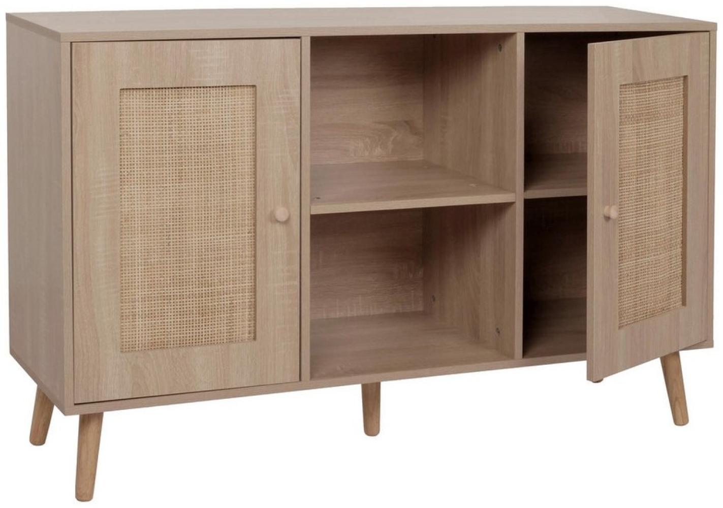 MCW Sideboard MCW-M42-S, Türen mit handgefertigtem natürlichen Kubu Rattan Bild 1