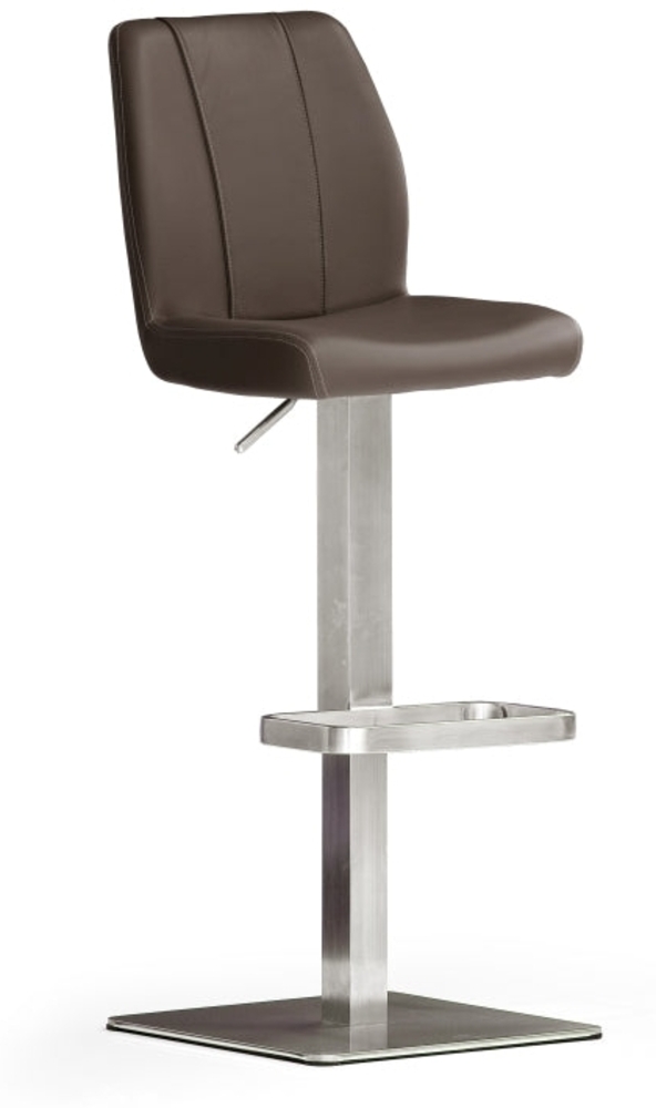 bar. be. cool NAOMI Barstuhl - Braun / PU / Eckig Bild 1