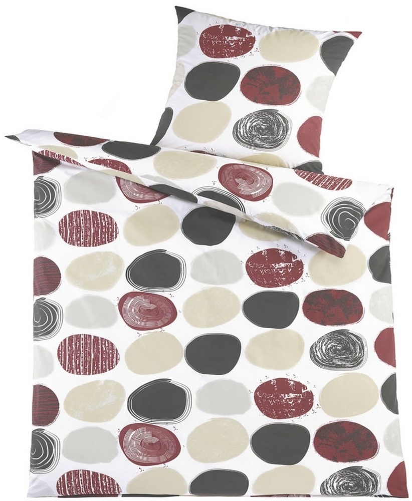 KH-Haushaltshandel Bettwäsche 2-tlg. Renforce Bettwäsche, 135x200 + 80x80cm, Punkte, Renforcé, 2 teilig, 100% Baumwolle, Renforcé, weiß, multicolor Punkte Bild 1