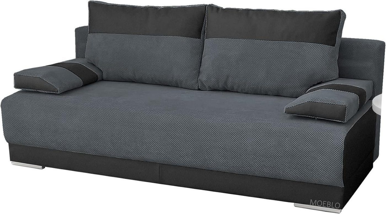 MOEBLO Schlafsofa NISA, Couch für Wohnzimmer, Sofagarnitur Polstersofa Wohnlandschaft, mit Schlaffunktion und Bettkasten, (BxHxT):196X85X92 cm Bild 1